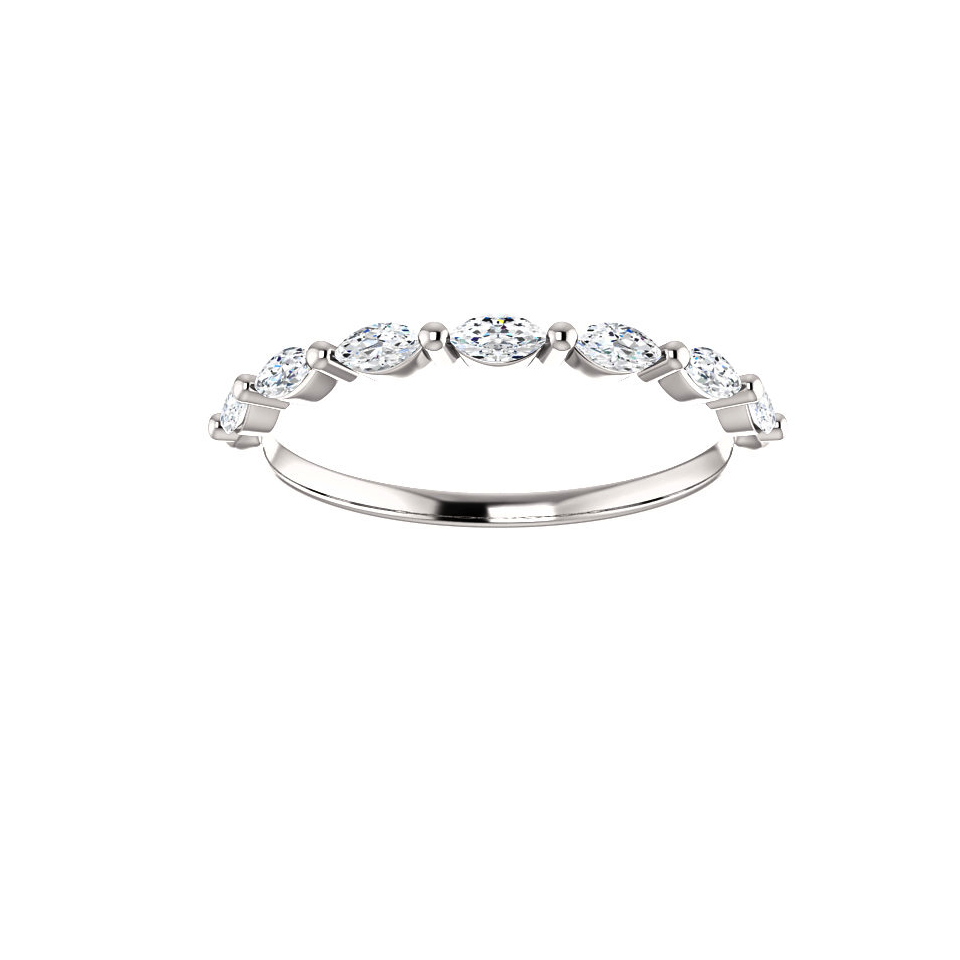 Marquise Diamond Wedding Band