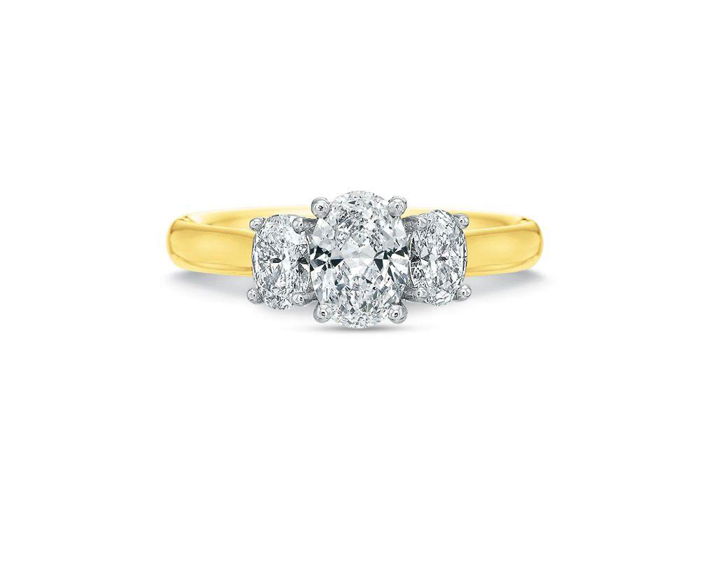 Desiree Three Stone Engagement Ring Setting
