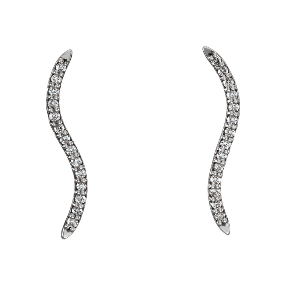 images Wave Diamond Ear Climbers