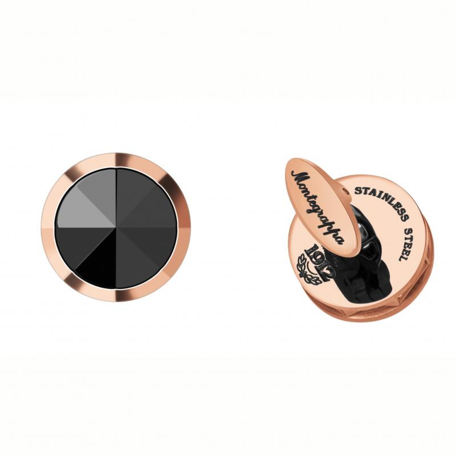 images Montegrappa NeroUno onyx red gold cufflinks