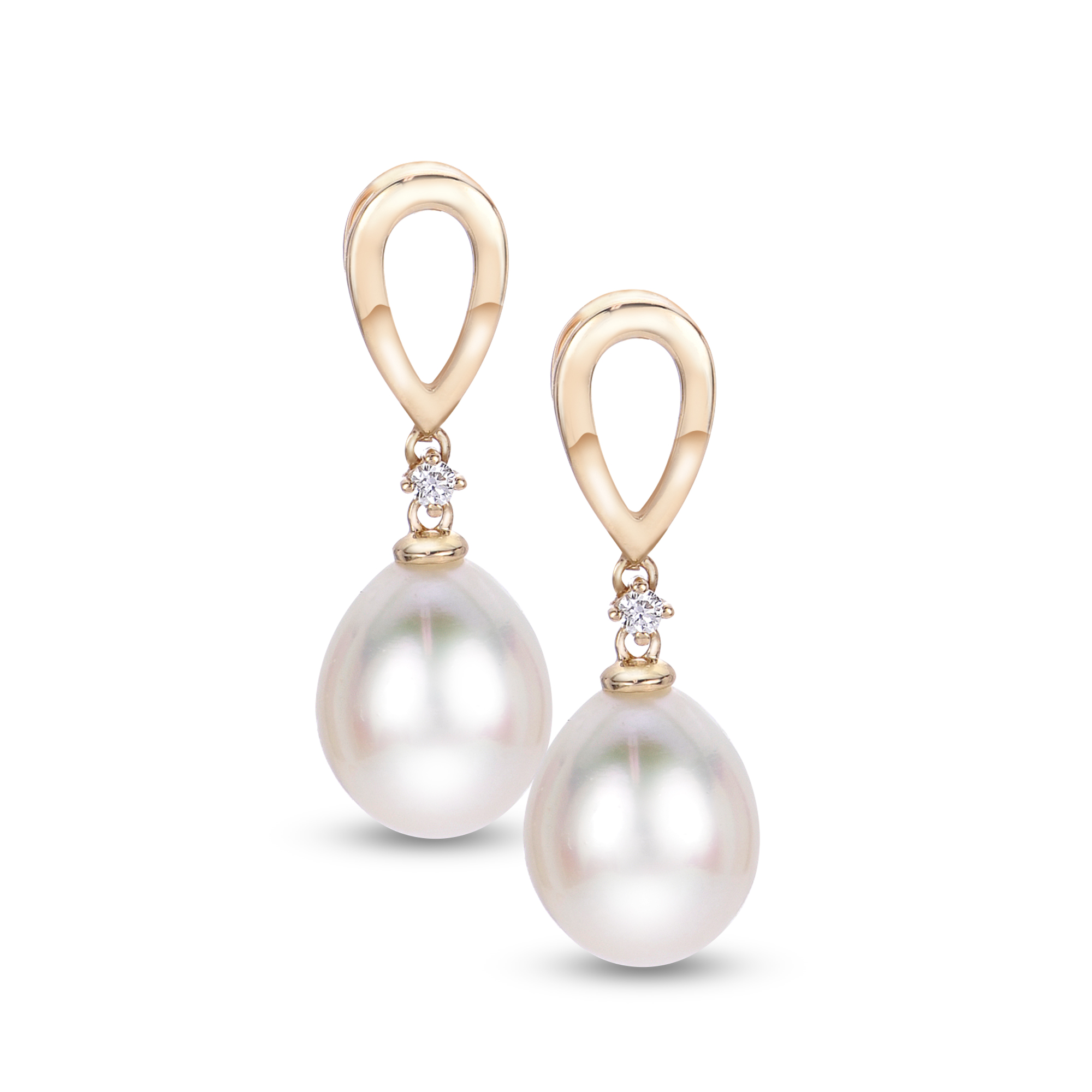 images DIAMOND Pearl Earrings