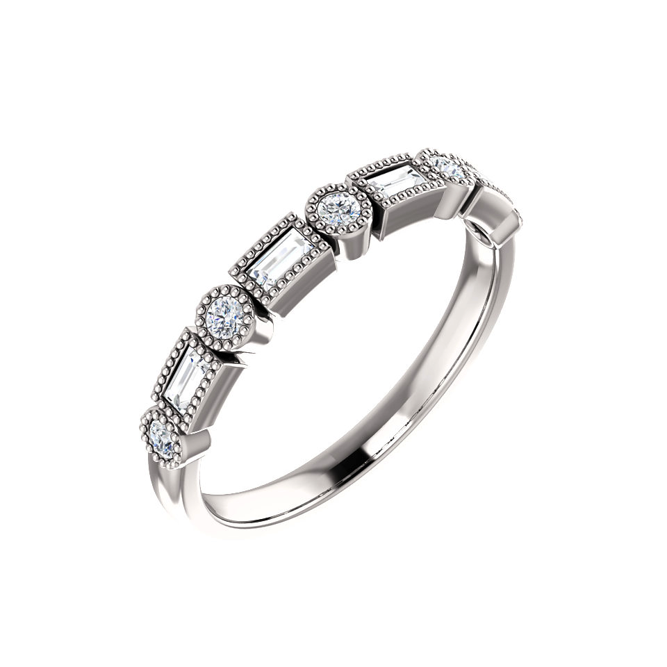 18kt white gold Emerald Diamond Ring