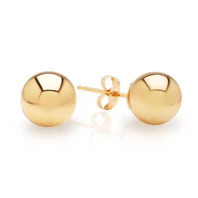 images Gold Ball Stud Earrings