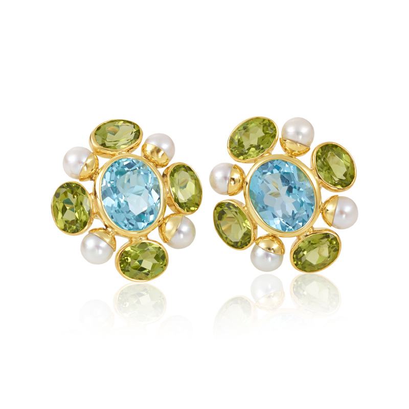 Multi Colour Pearl Earring