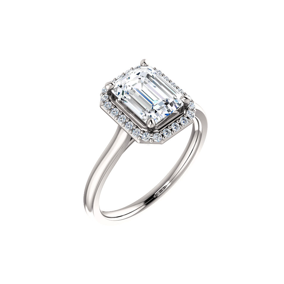 Four Prong Solitaire Engagement Ring Setting
