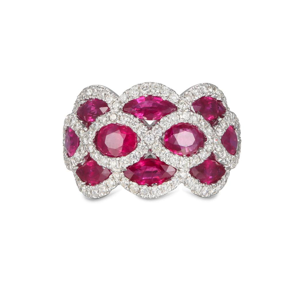 Emerald Diamond cocktail Ring