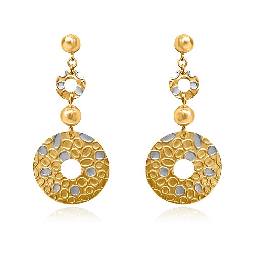 images white & yellow gold Dangle Earrings