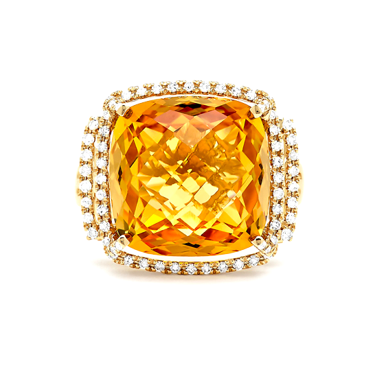 Pearl Champagne Diamond Ring
