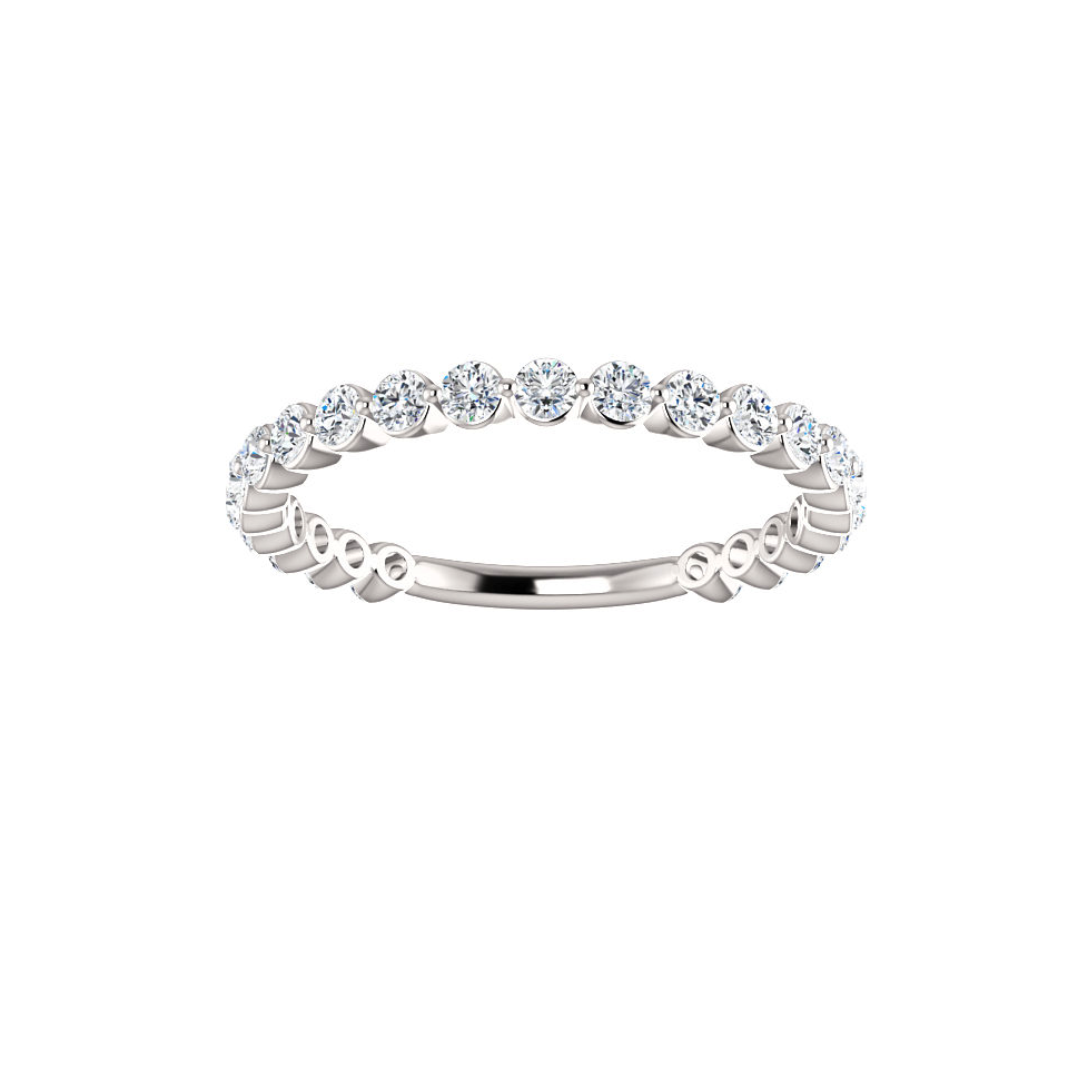 French Set Diamond Wedding Band