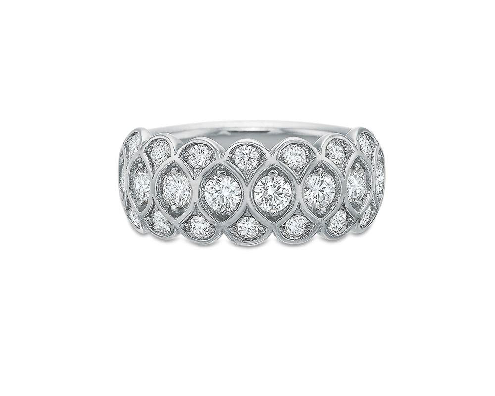 18kt White Gold Eva Diamond Band