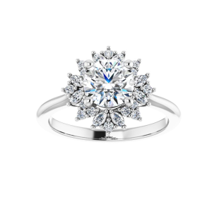 Cluster Halo Engagement Ring Setting