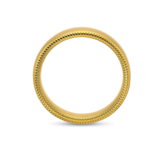 18kt Yellow Gold Coin Edge Wedding Band