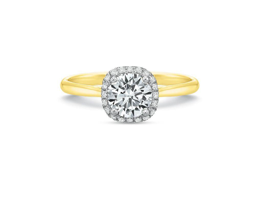 Jasmine Halo Engagement Ring Setting