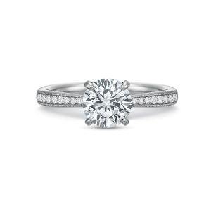 Quilted Solitaire Diamond Engagement Ring
