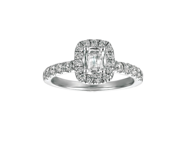 18kt white gold Sapphire Diamond Hoop Earrings