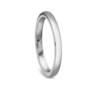2mm White Gold Men's Wedding Band