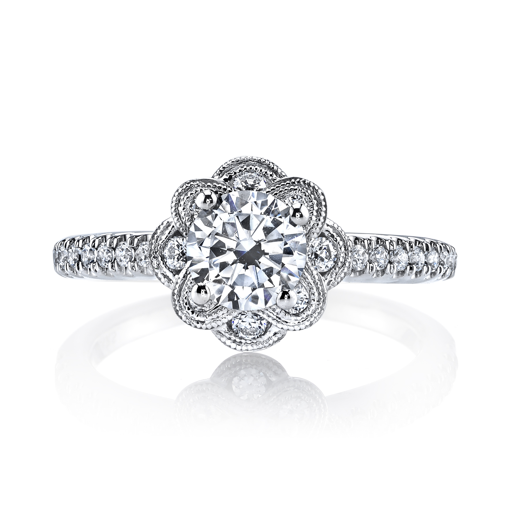 High Polish Infinity Allure Engagement Ring Setting