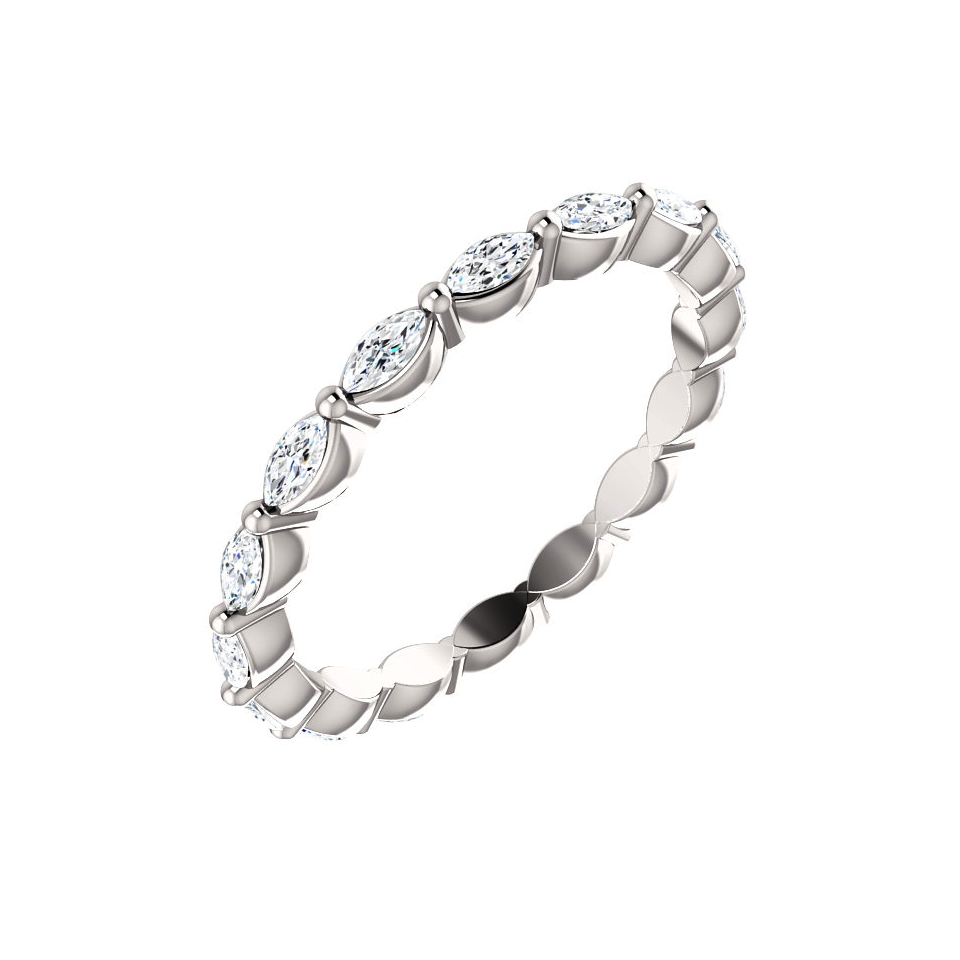 Marquise diamond eternity band