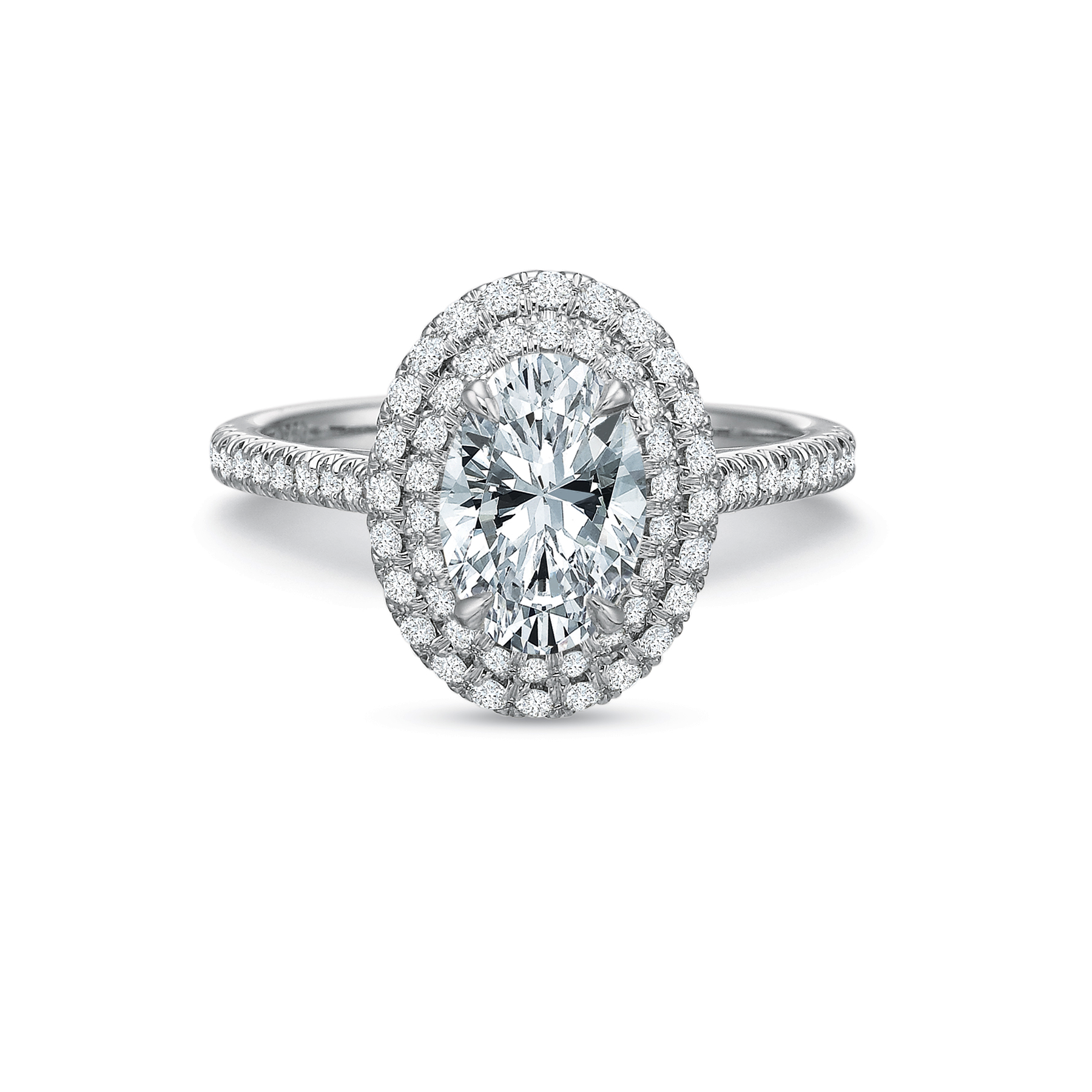 images Oval Double Halo Engagement Ring Setting