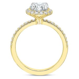 Olivia Yellow Gold Halo Engagement Ring