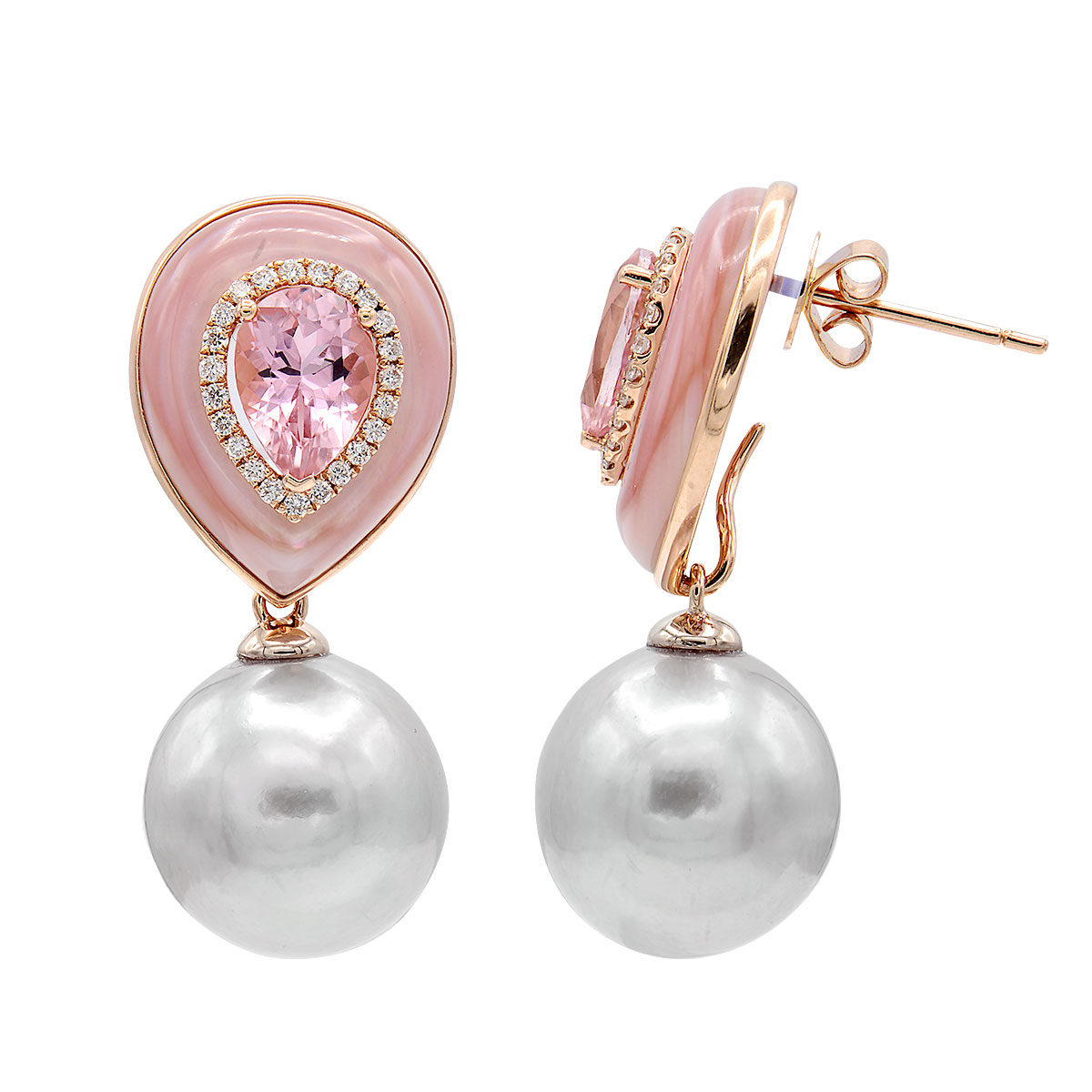 18KW South Sea Earrings