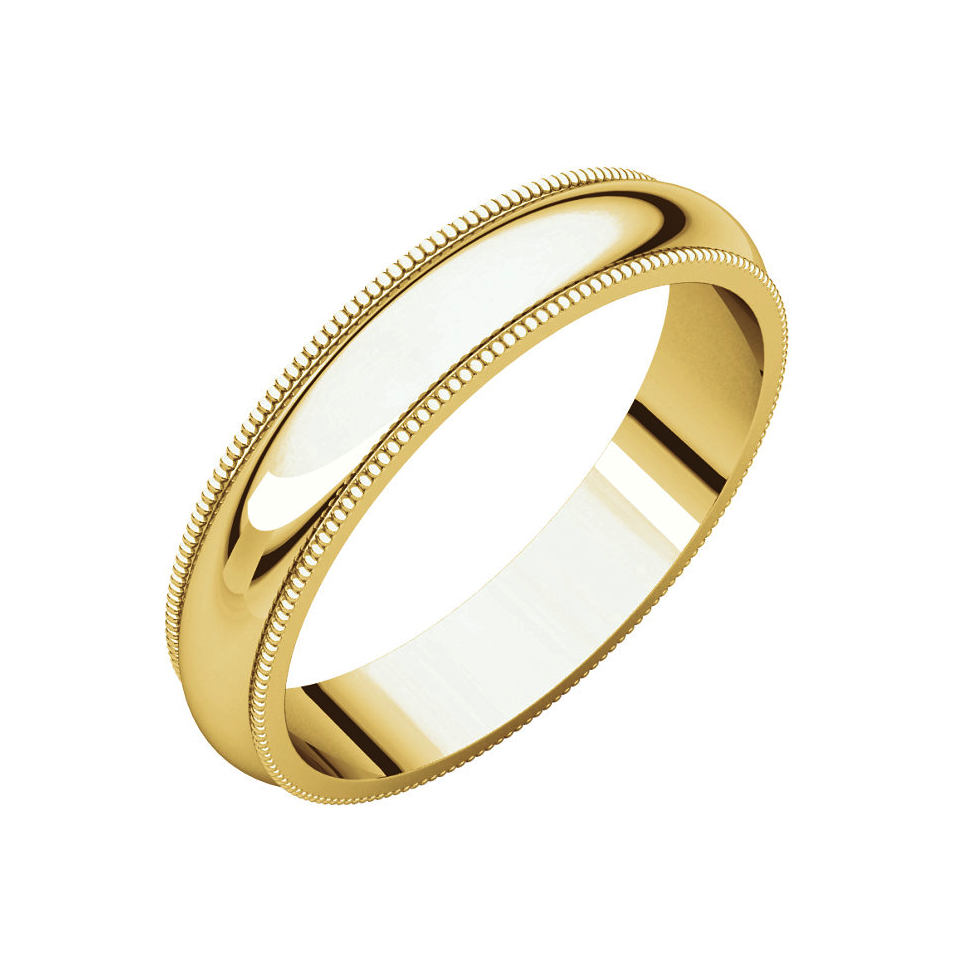Men's 3mm gold edged wedding band