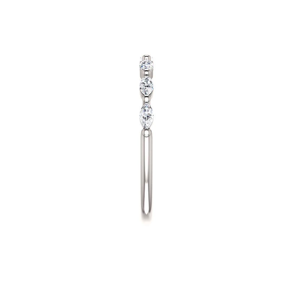 Marquise Diamond Wedding Band