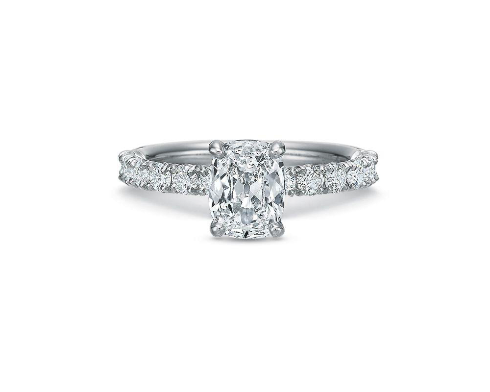 images Riviera Cushion Cut Engagement Ring