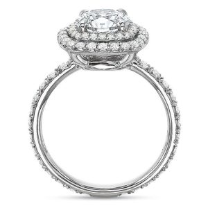 Ariana Double Cushion Halo Engagement Ring