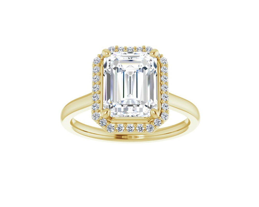 Cluster Halo Engagement Ring Setting
