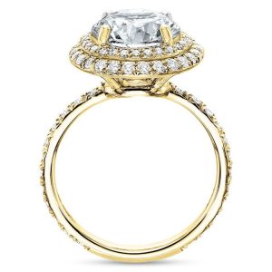 Yellow Diamond Halo Engagement Ring