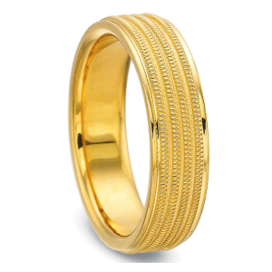 Men's Milgrain Wedding Band