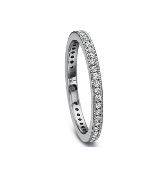 Round Diamond Channel Set Band