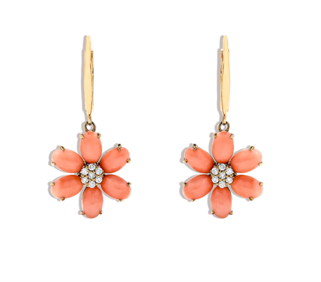 images Coral Diamond Earrings