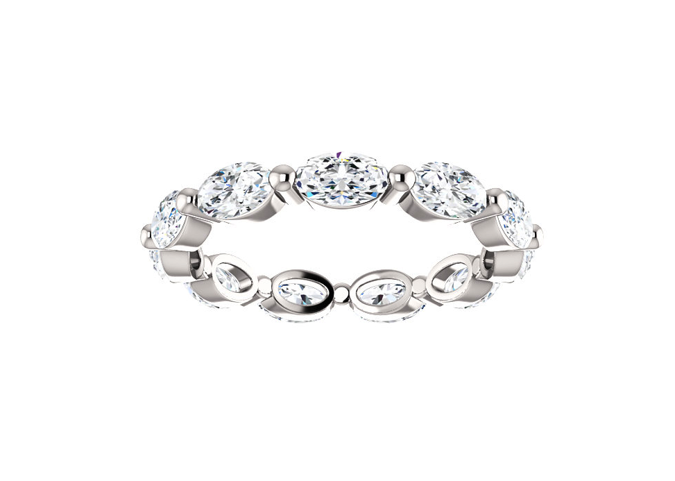 images Oval Diamond Eternity Band