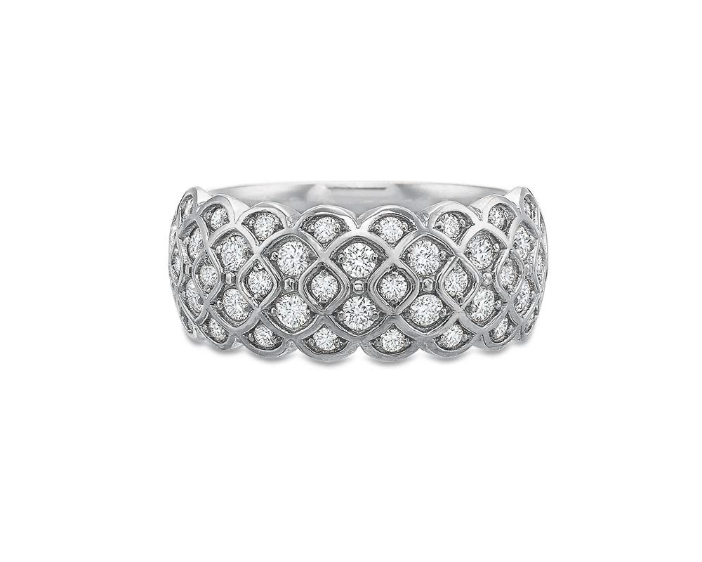 Swirl Diamond Wedding Ring