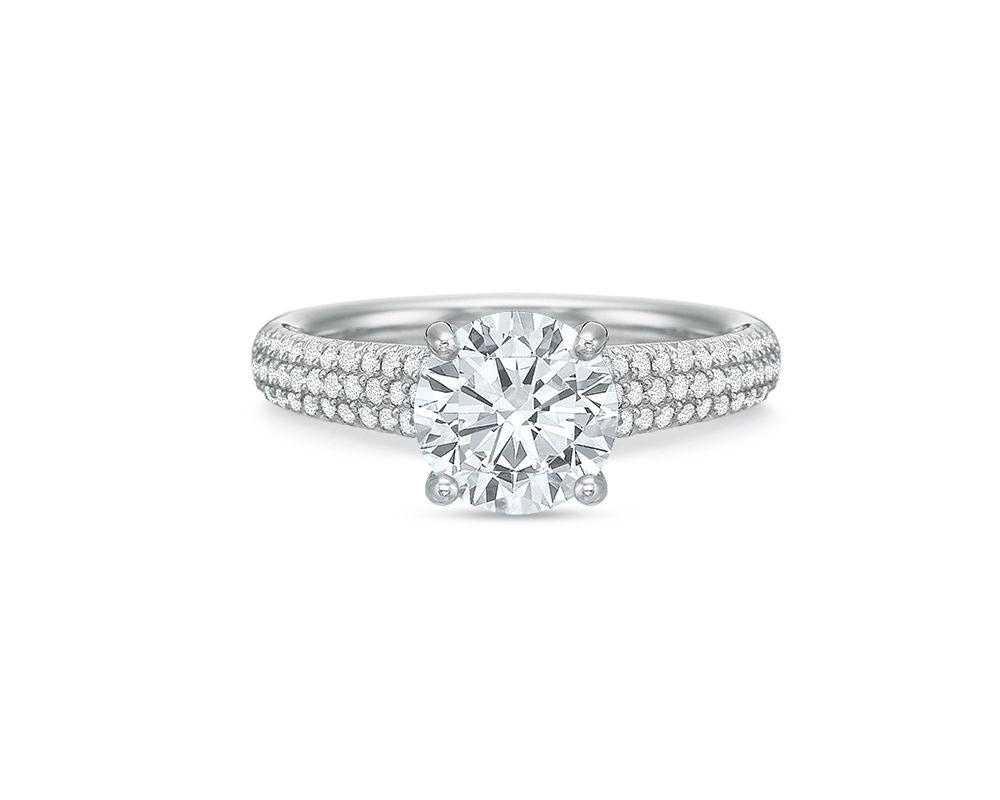 Chevron Engagement Ring Setting