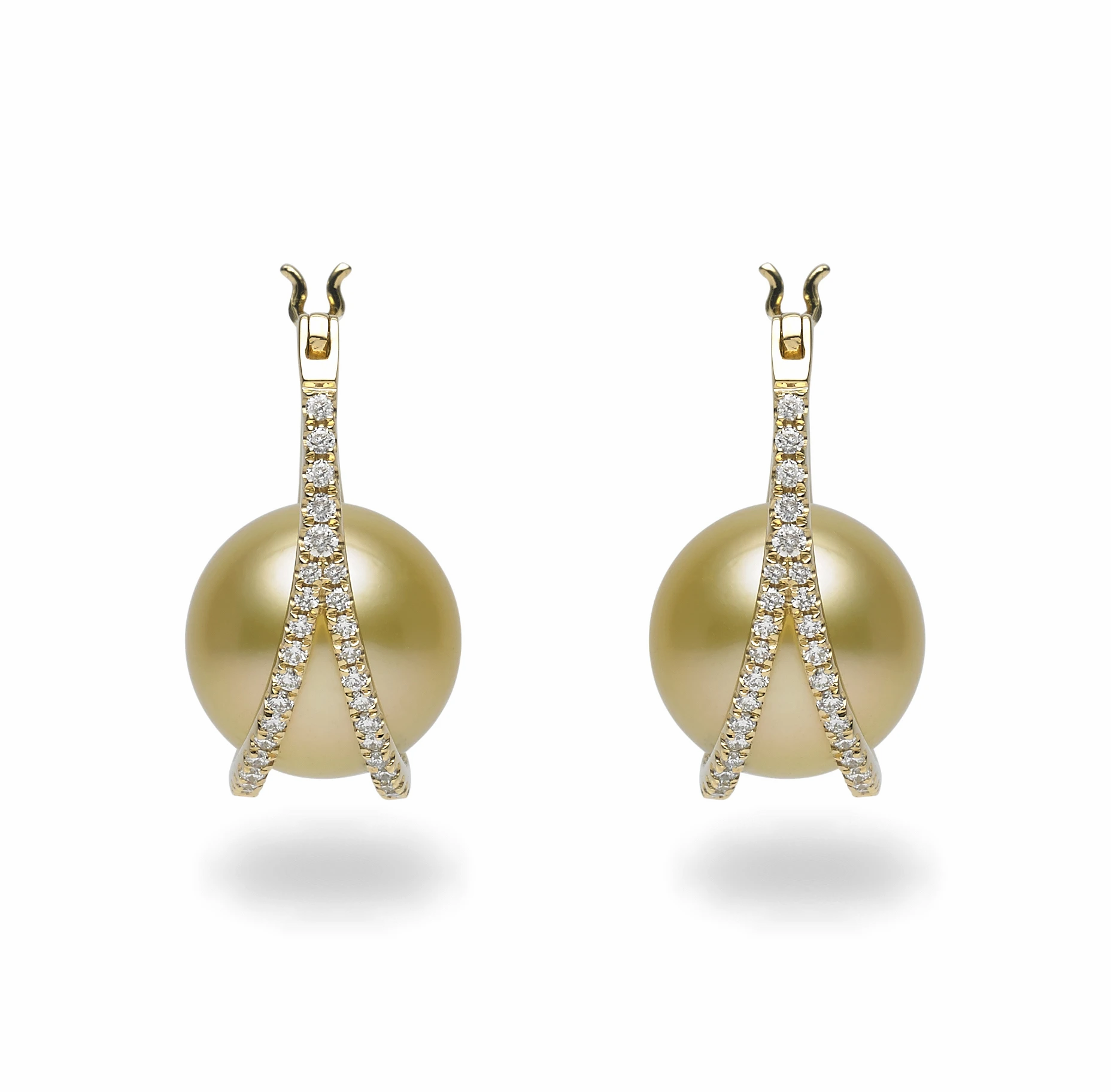 South Sea Diamond Rose Gold Earrings