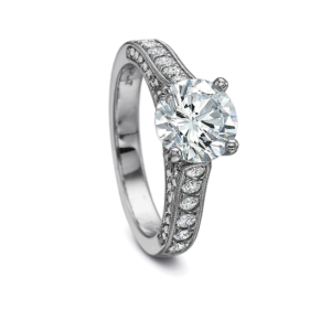 Diamond Detailed Gallery Engagement Ring Setting