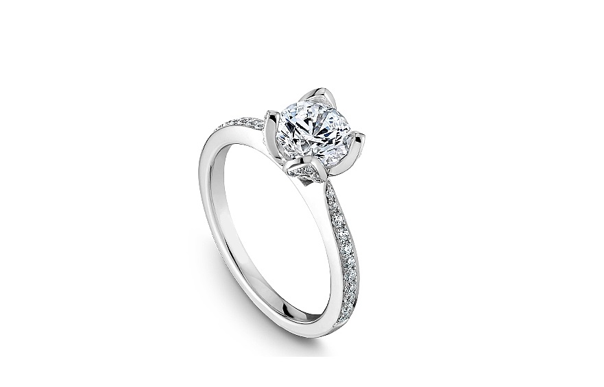 images Diamond Floral Engagement Ring Setting