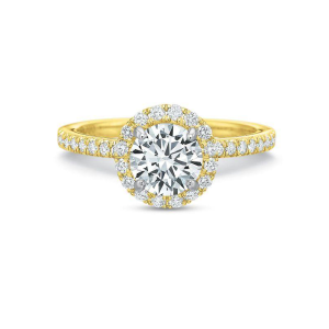 Olivia Yellow Gold Halo Engagement Ring