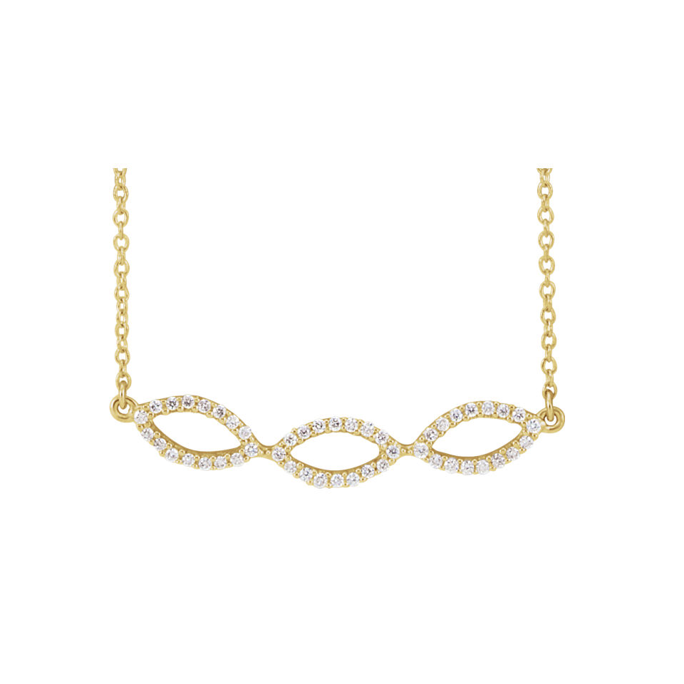 14kt white gold Diamond Heart Necklace