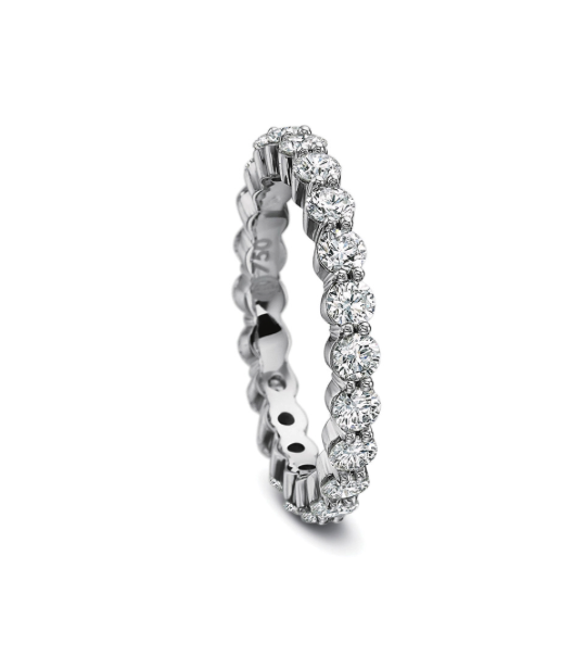 Three Stone Bezel Set Engagement Ring