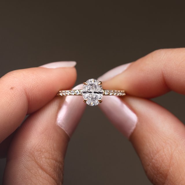 Diamond Solitaire Halo Engagement Ring