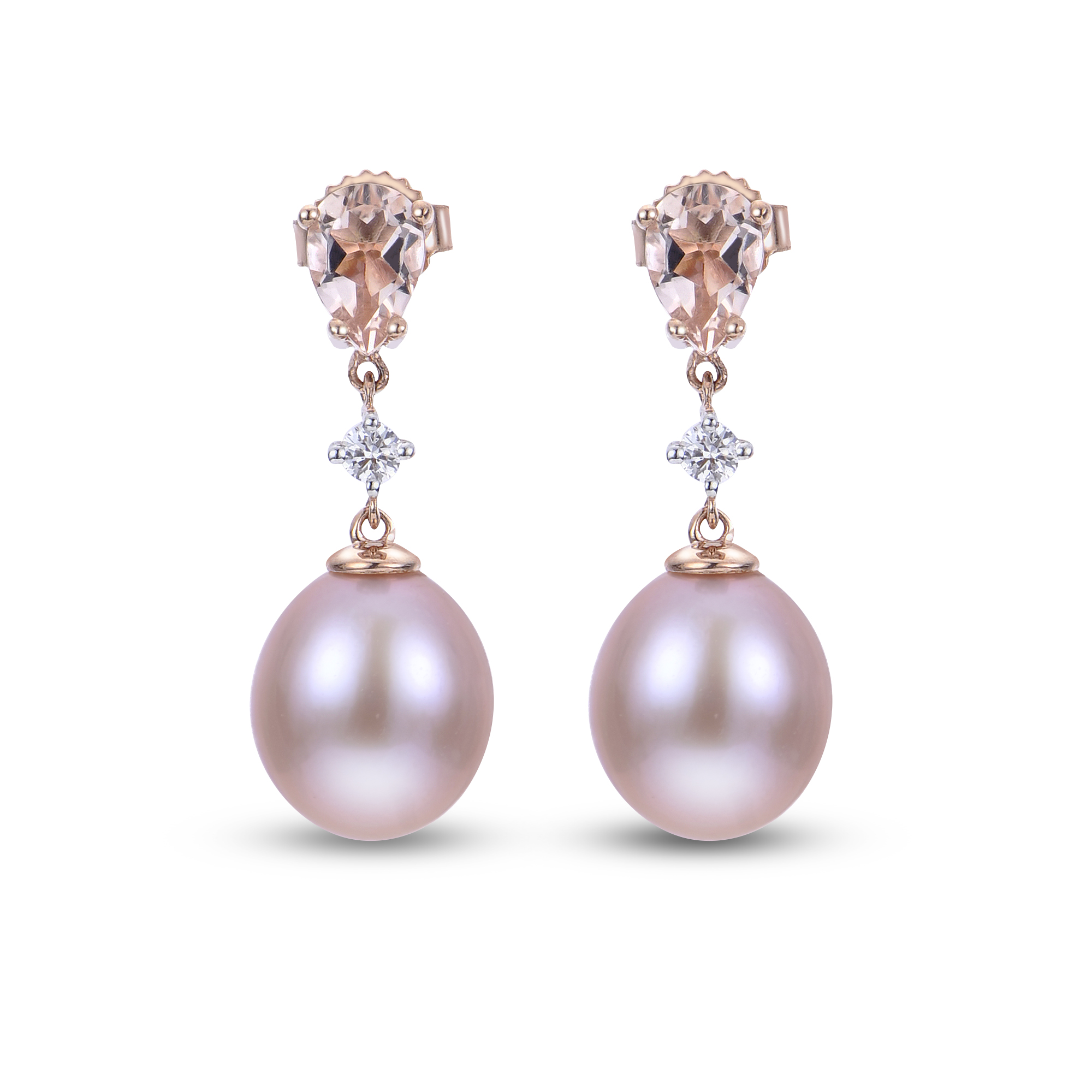 DIAMOND Pearl Earrings