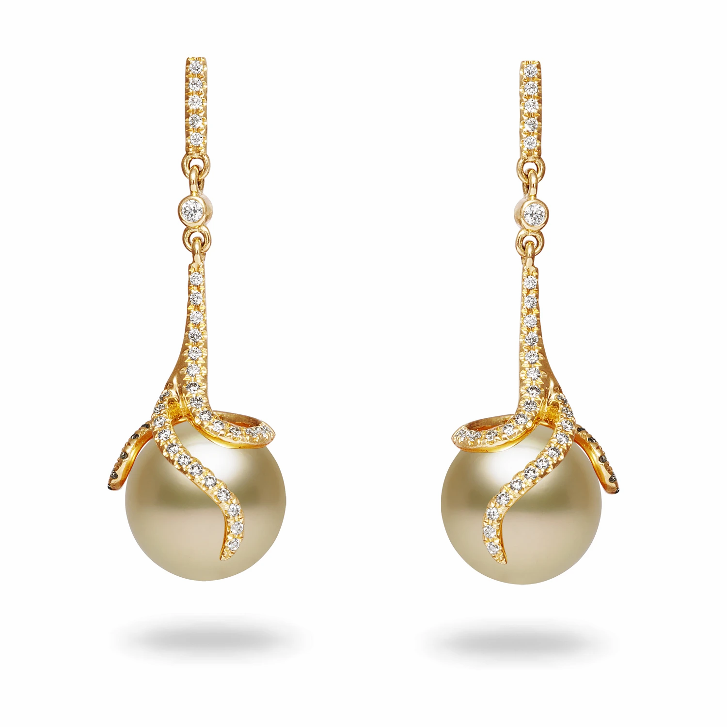 South Sea Diamond Rose Gold Earrings