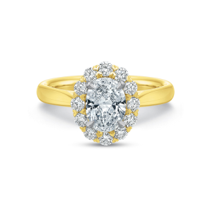 Oval Blossom Diamond Engagement Ring Setting