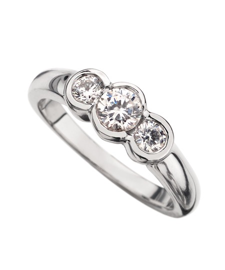 images Classic Three Stone Diamond Engagement Ring