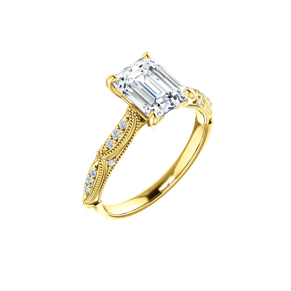 Lemon quartz chocolate diamond ring