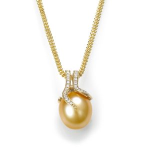 14 Kt South Sea Pearl Diamond Pendant